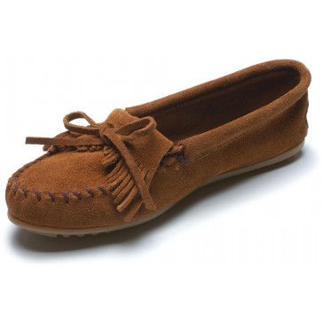 Minnetonka - Women's Kilty Suede Brown