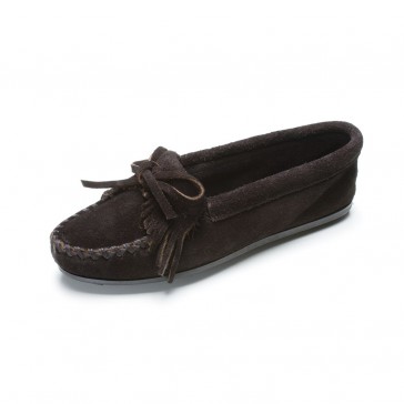 Minnetonka - Women's Kilty Suede Black