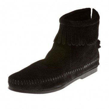 Minnetonka - Back Zip Boot Hardsole - Black (Womens)