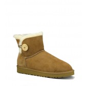 UGG Boots Mini Bailey Button (Womens) - Chestnut