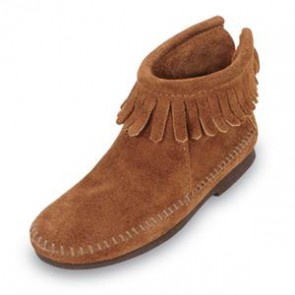 Minnetonka - Children's Back Zipper Boot Brown