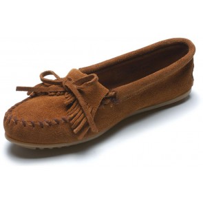 Minnetonka - Women's Kilty Suede Brown