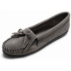 Minnetonka - Women's Kilty Suede Grey