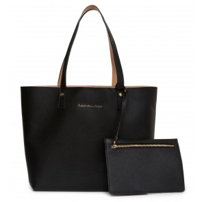 Black Milano Leather Shopper with alternative nude strap lining