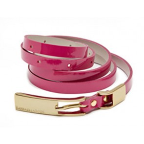 Patent Skinny Belt - Pink