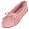 Minnetonka - Women's Kilty Suede Hot Pink