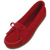 Minnetonka - Women's Kilty Suede Red